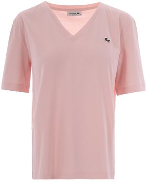 Lacoste T-Shirt V Relaxed Rosa - Pink