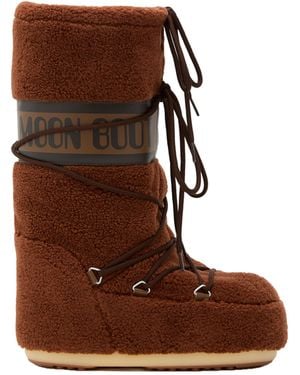 Moon Boot Stivali Da Neve Icon Fleece - Brown