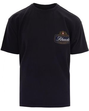 Rhude Collegiate Crest T-Shirt in White for Men | Lyst