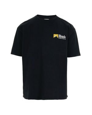 Rhude T-Shirt International Racing Logo Tee Nera - Black