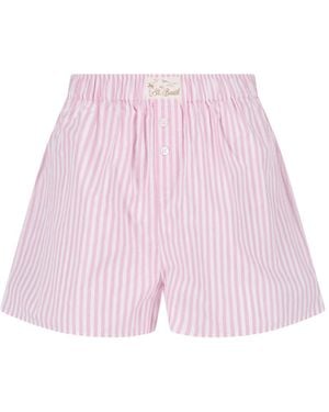 MC2 Saint Barth Shorts Boxy Stripes - Pink
