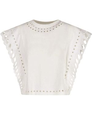Isabel Marant Classic Round Neck T-Shirt With Lightweight Fabric - White
