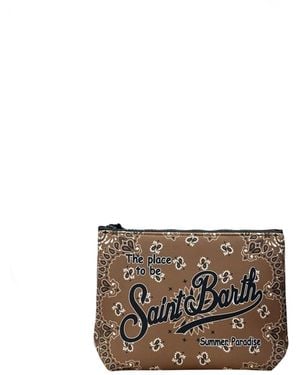 MC2 Saint Barth Pochette Aline Bandana Marrone - White
