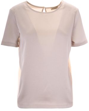 Max Mara Solid Round Neck T-Shirt - Pink