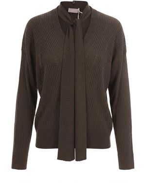 Liu Jo Knit Sweater Lurex Dark - Brown