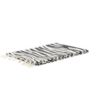 MC2 Saint Barth Telo Mare Foutas Zebra Skin - Bianco