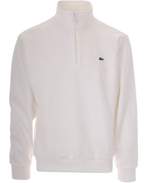 Lacoste Felpa Zip Flour - Bianco