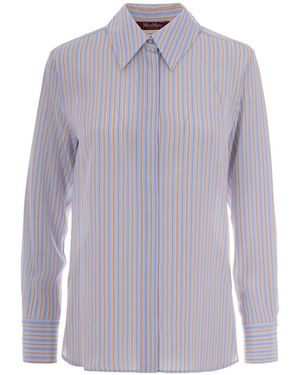 Max Mara Elegant Silk Mini Shirt For - Purple