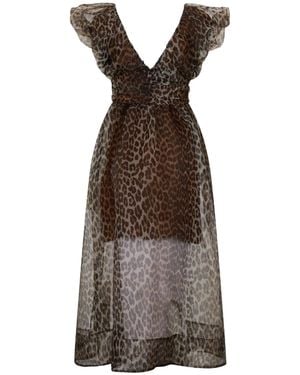 Ganni Sustainable Mini Dress For - Brown