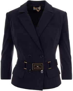 Elisabetta Franchi Vela Polyamide Jacket - Blue