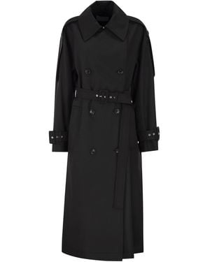 Sportmax Trench Twill Antigoccia Nero - Black
