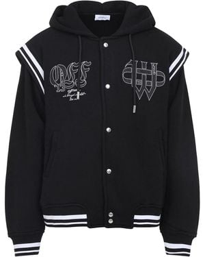 Off-White c/o Virgil Abloh Giubbino Gothic Ow Fleece Varsity - Black