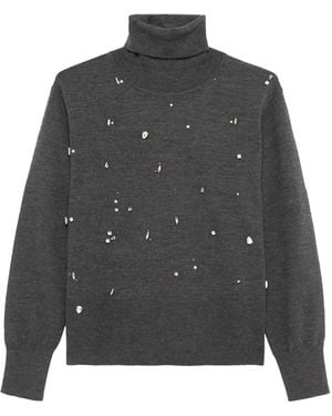 Alpha Studio Maglia Strass Antracite - Gray