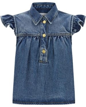 Ganni Trendy Mini Top - Blue