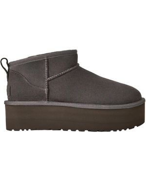 UGG Ultra Mini Classic - Boots With Plateau - Grey