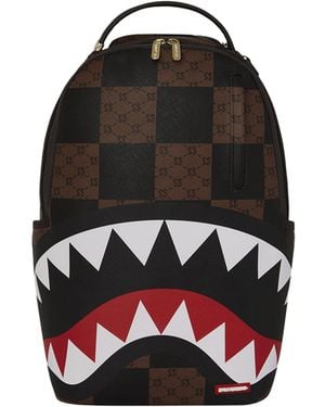 Sprayground Backpack Enlarged Check Paris - Black