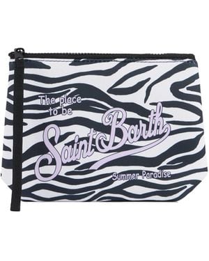 Mc2 Saint Barth Pochette Aline Con Stampa Zebrata - Blu