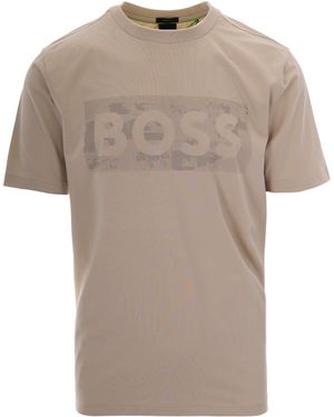 BOSS T-Shirt Logo Grafico Light - Natural