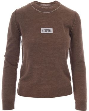 MM6 by Maison Margiela Maglia Profili Light - Brown