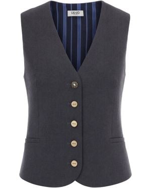 Liu Jo Gilet Sartoriale Dark Melange - Blue