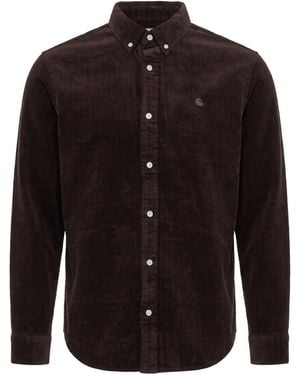 Carhartt Corduroy Button-Up Shirt - Black
