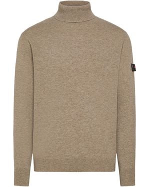 Peuterey Wool And Yak Turtleneck Sweater - Natural
