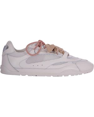 Pinko Minimalist Sneakers With Technical Mesh - Brown