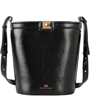 Elisabetta Franchi Secchiello Effetto Naplak Nero - Black