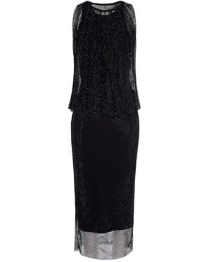Sportmax Mesh Dress With Crystals - Black