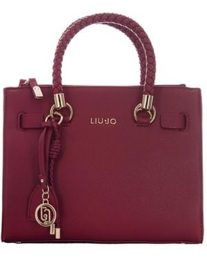 Liu Jo Braided Handle Satchel Bag - Purple