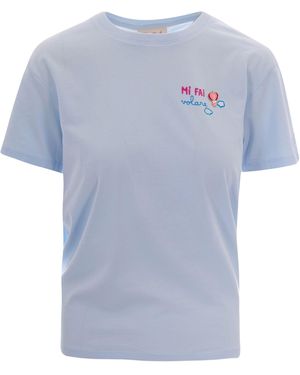 MC2 Saint Barth Graphic Crew Neck T-Shirt - Blue