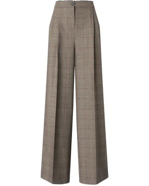 Pinko Pantalone Plumeria Quadri - Brown