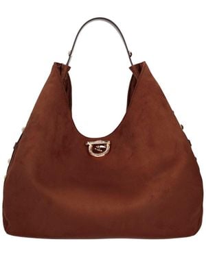 Liu Jo Borsa Hobo Borchie Tabacco - Brown