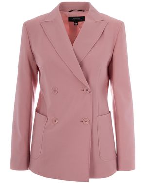 Max Mara Double-Breasted Blazer - Pink