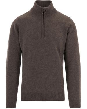 Barbour Mock Collar Sweater - Gray
