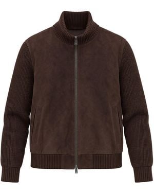 BOSS Giubbino Suede Dark - Brown