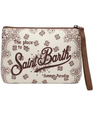 MC2 Saint Barth Pochette Aline Cream Bandanna Round - White