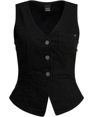 Pinko Limousine Denim Vest - Black