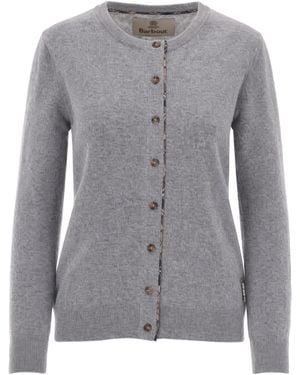Barbour Cardigan Girocollo Marl Birchwood - Grigio