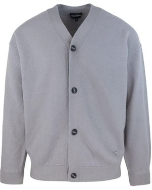 Emporio Armani Cardigan Regolare Grigio - Grey