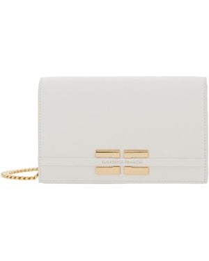 Elisabetta Franchi Borsa Logo Tracolla Burro - White