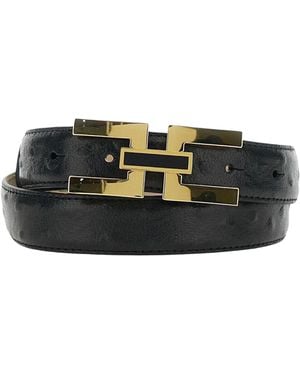 Elisabetta Franchi Belt Double Buckle - Black
