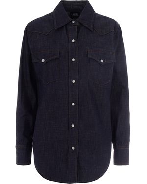 A.P.C. Camicia Western - Blue