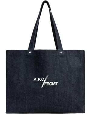 A.P.C. Shopper Je Sors Ce Soir - Blue