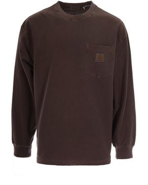 Carhartt Logo T-Shirts - Brown