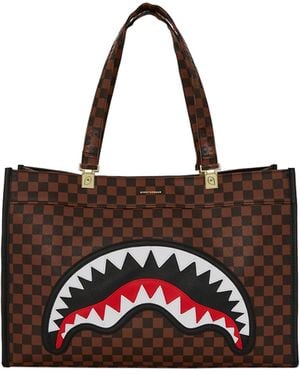 Sprayground Borsa Tote Sawtooth Sharks - Bianco