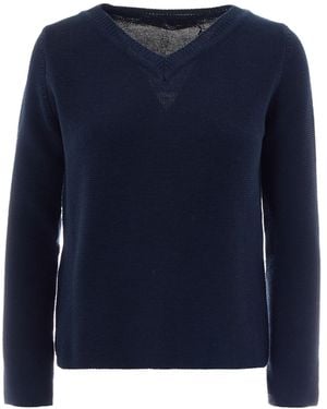 Weekend by Maxmara Knitted V Neck Jumper - Blue