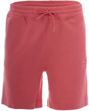 BOSS Bermuda Terry Logo Light Pastel - Red