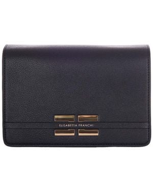 Elisabetta Franchi Borsa Nera Con Dettagli Oro - Blue