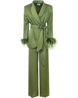 The Archivia Tailor Ives Verde Con Piume - Green